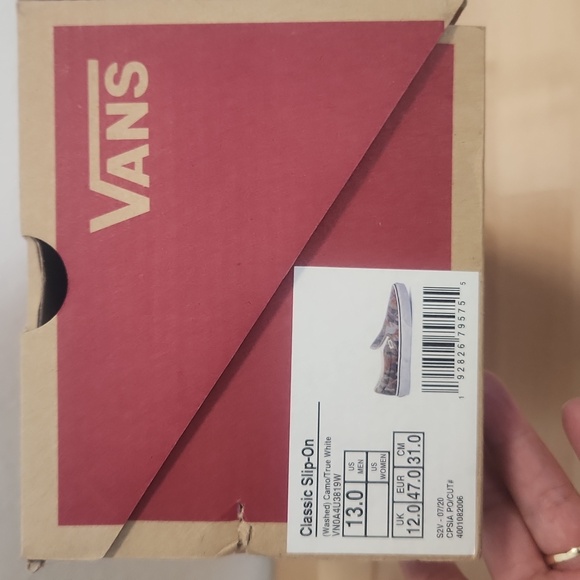 NWB Vans Mens 13 Classic Slip On Washed Camo Shoes - Picture 7 of 8